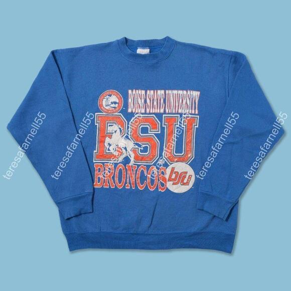 Linda T Other - Bsu Broncos Retro Team Graphic Cozy Unisex Fall Outfit Sweatshirt